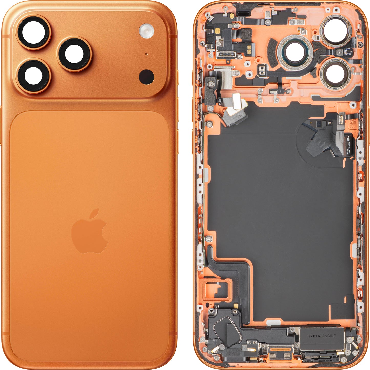 Coperchio Batteria Apple iPhone 17 Pro Max, Con Scocca Centrale, Completo di Parti, Arancione (Cosmic Orange), Swap