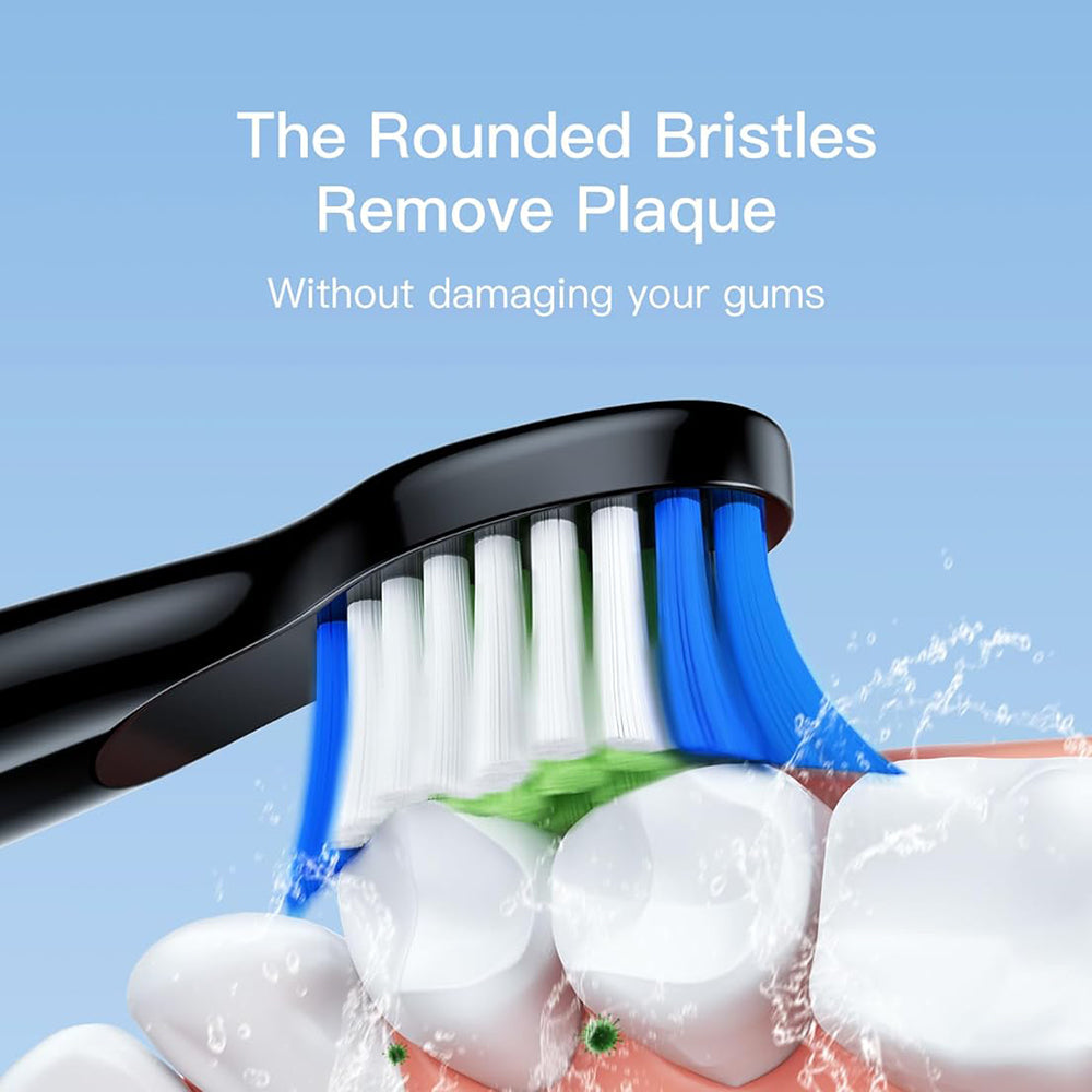 SDD2 Replacement Head for Bitvae D2 Electric Toothbrush, Set of 4, Black