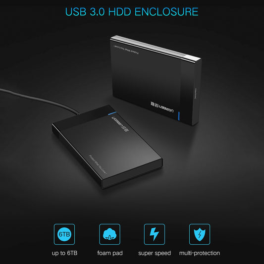 UGREEN US221 Rack for HDD / SSD SATA 2.5inch, USB 3.0, Black