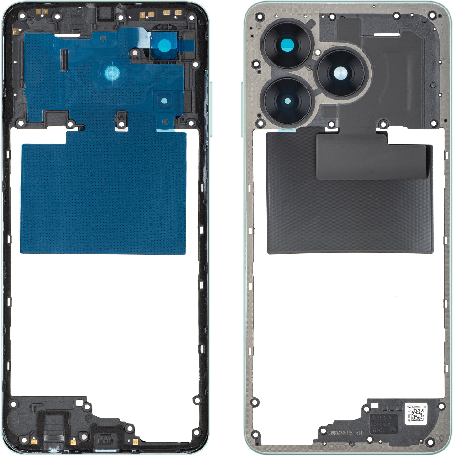 Coque centrale Honor X5c Plus, Turquoise (Cyan Lake), Pack de service 9707ACHY