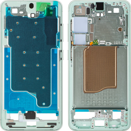 Coque centrale Samsung Galaxy S25 S931, Verte (Mint), Service Pack GH82-36328B