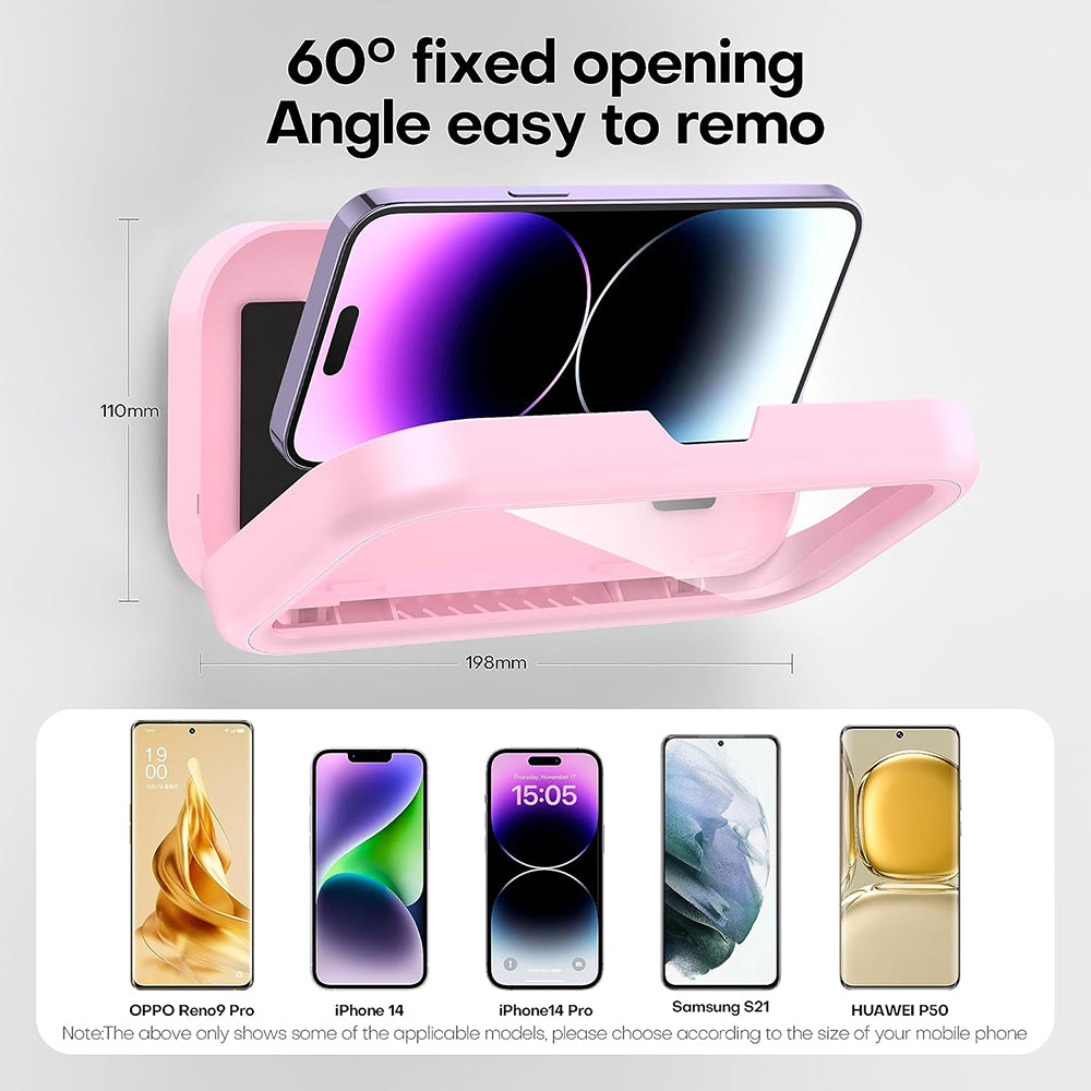 Coque Murale avec Membrane Tactile Techsuit LC-999 pour Téléphone, Étanche, Rose