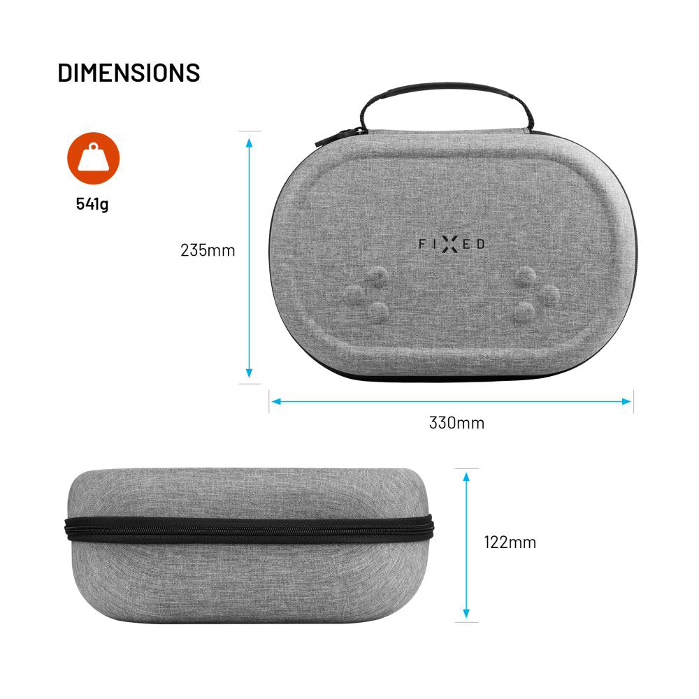 Custodia Protettiva Occhiali VR Fixed per Meta Quest 3S / 3, Grigio