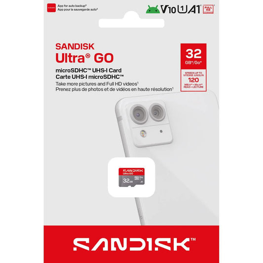 microSDHC Speicherkarte SanDisk Ultra GO Android A1, 32GB, Klasse 10 / UHS-1 U1 SDSQUGN-032G-GN6MN