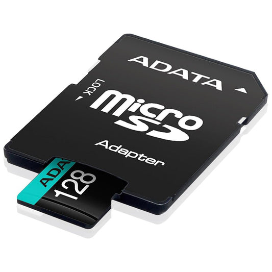 Carte mémoire microSDXC Adata Premier Pro, 128GB, Classe 10 / UHS-1 U3, Avec Adaptateur AUSDX128GUI3V30SA2-RA1