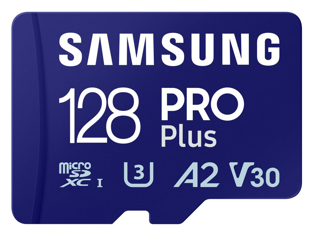 Scheda di memoria microSDXC Samsung PRO Plus, 128Gb, Classe 10 / UHS-1 U3, con Lettore di Schede MB-MD128SB/WW
