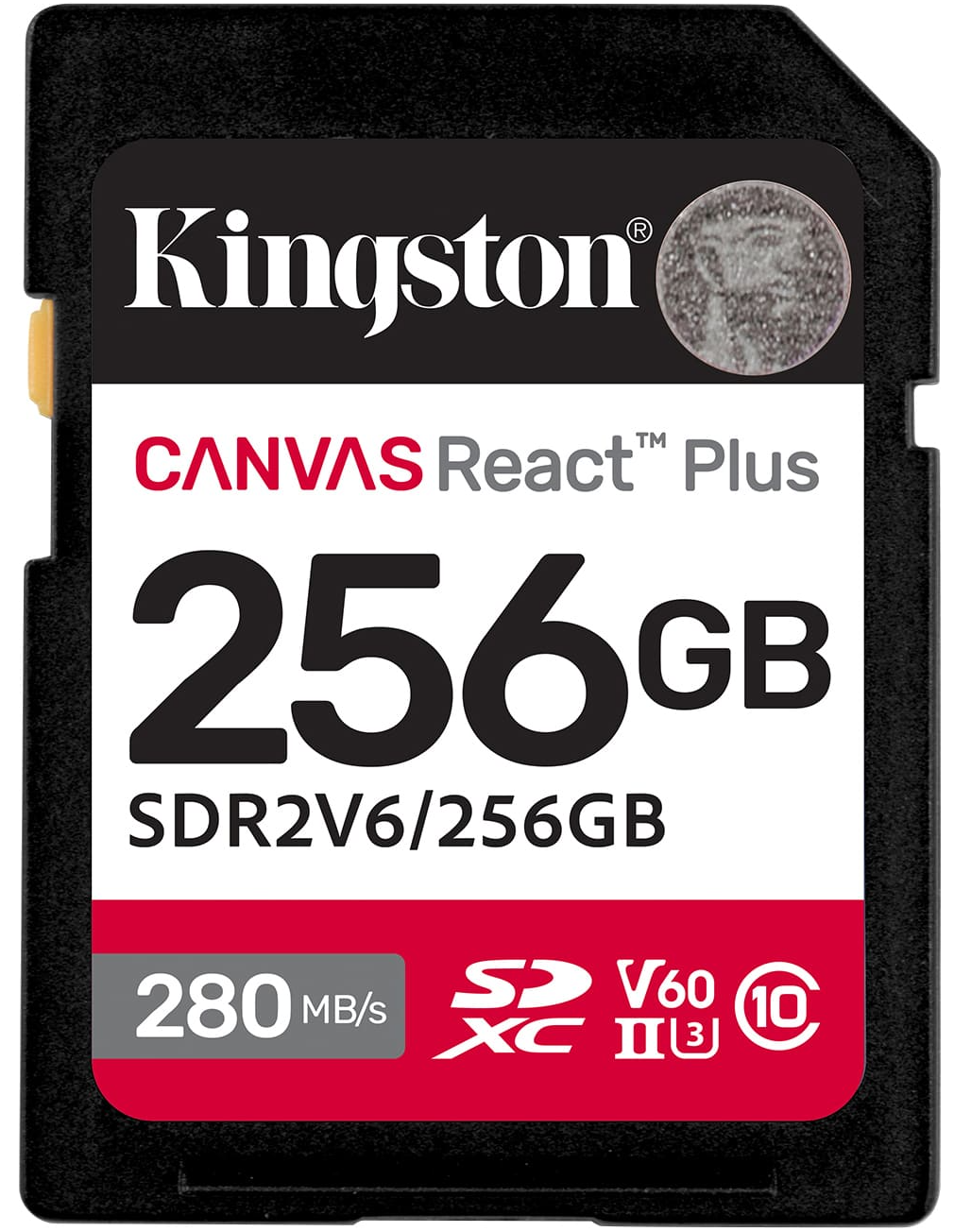 Scheda di Memoria SDXC Kingston Canvas React Plus, 256Gb, Classe 10 / UHS-2 U3 SDR2V6/256GB