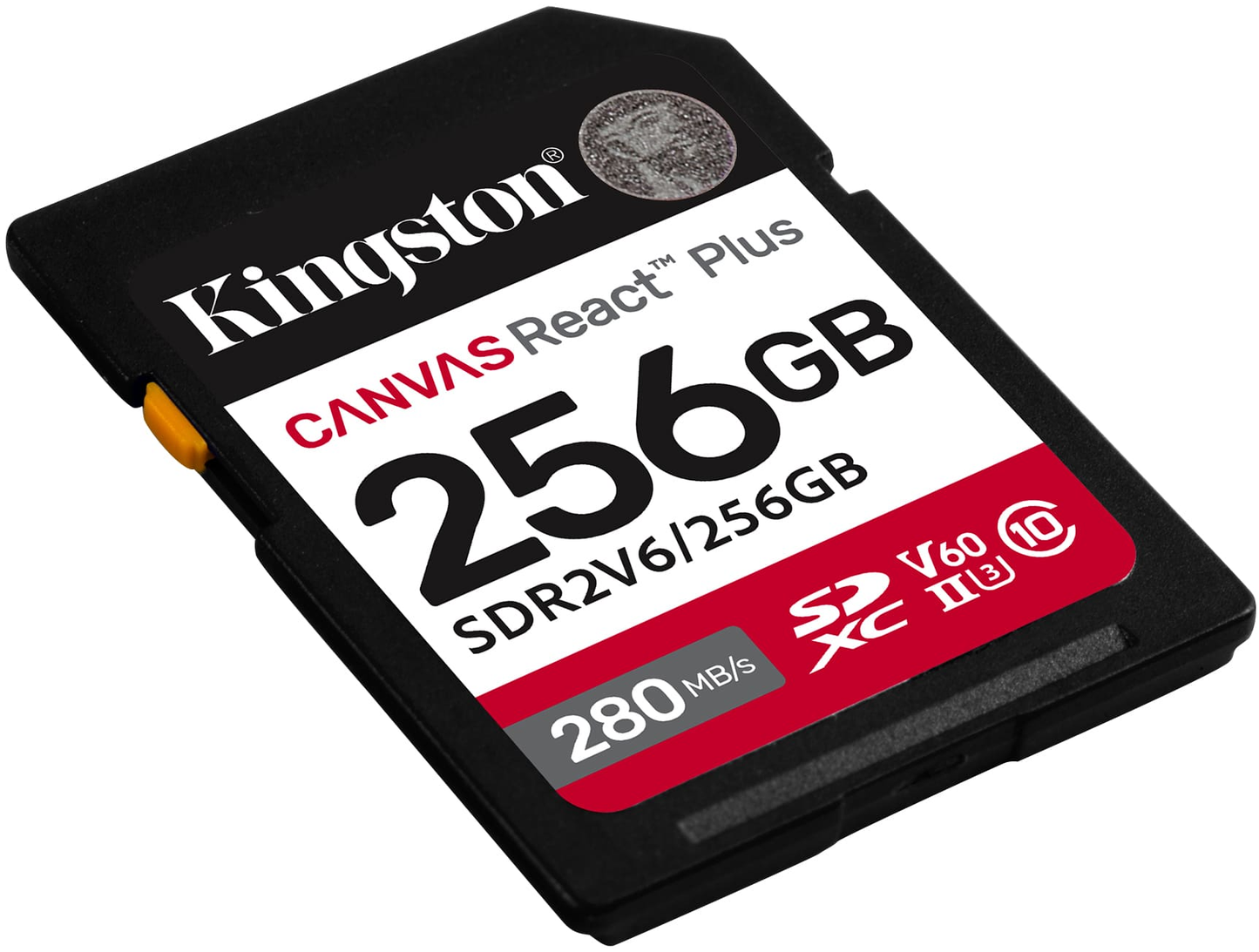 Scheda di Memoria SDXC Kingston Canvas React Plus, 256Gb, Classe 10 / UHS-2 U3 SDR2V6/256GB