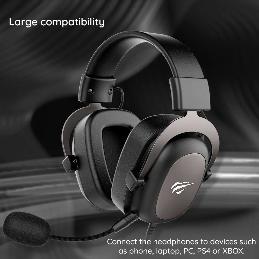 Casque Gaming 3.5mm HAVIT H2002D, 2m, Rouge