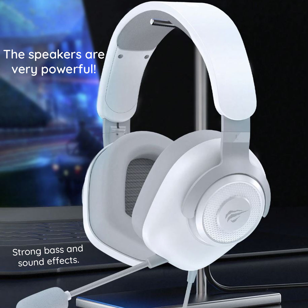 Cuffie Gaming USB HAVIT H2230U, 1.8m, Bianche