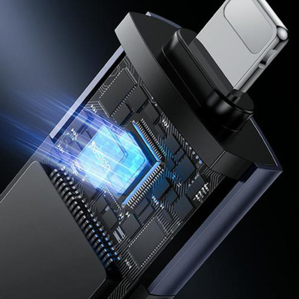Lettore di schede Lightning Yesido GS38, microSD, Grigio, Ricondizionato