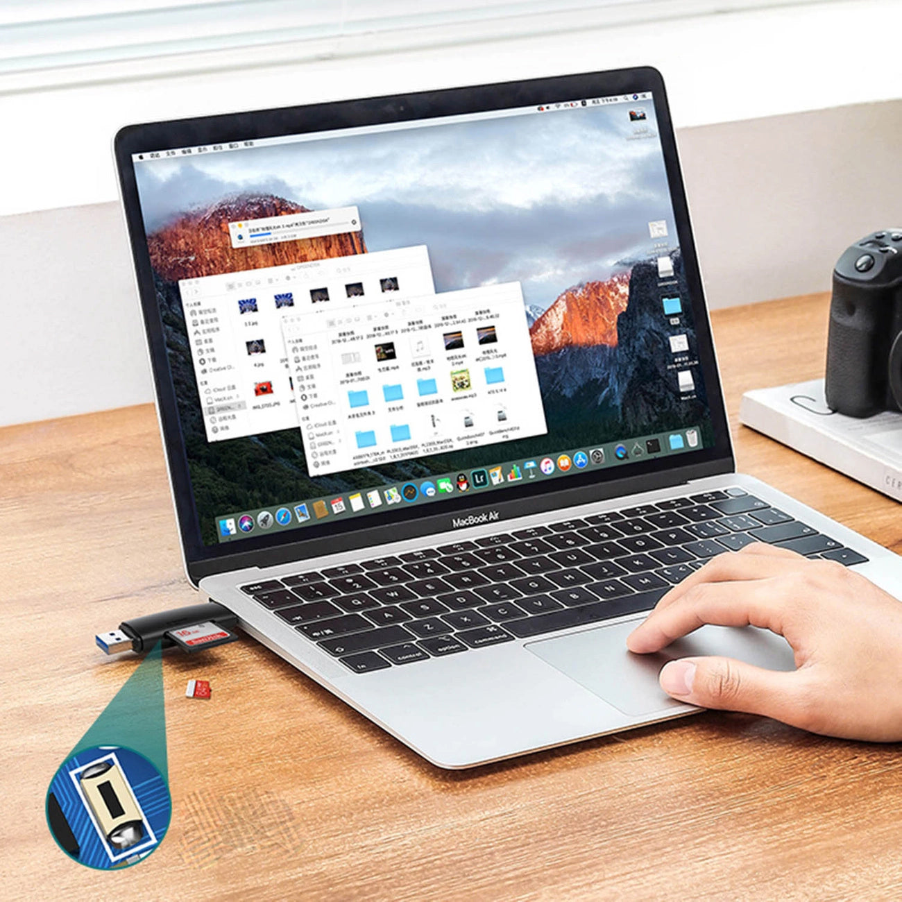 USB / USB-C Kartenleser UGREEN CM304, SD - microSD, Schwarz