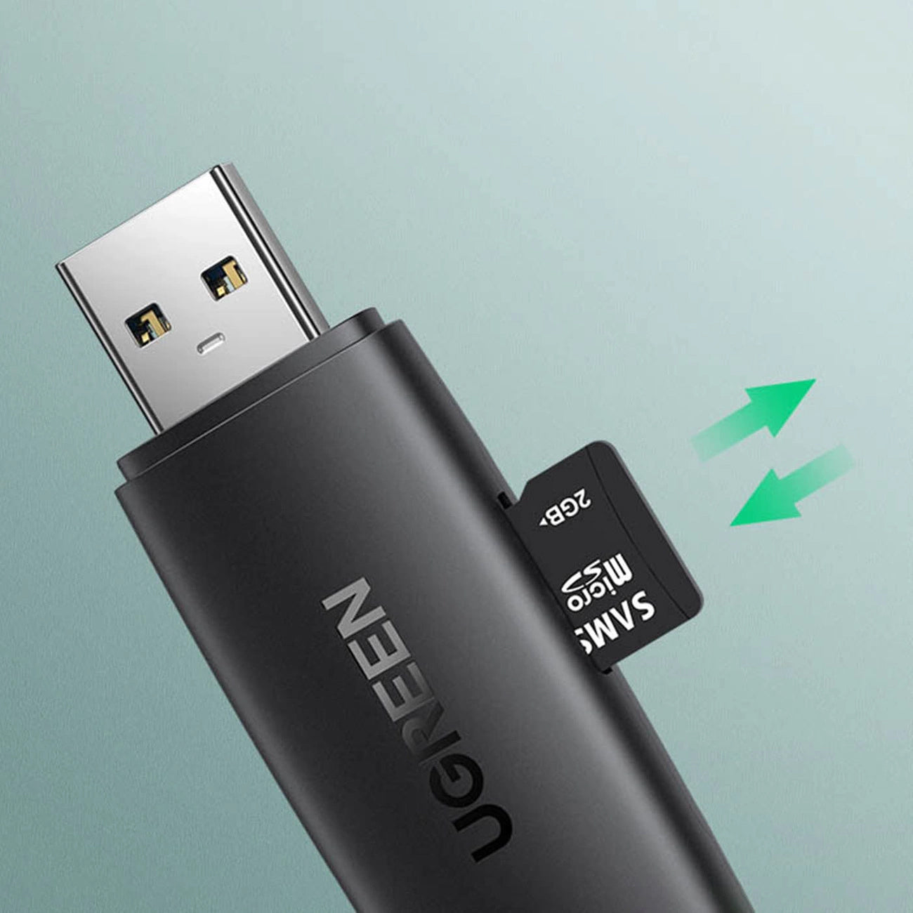 USB / USB-C Kartenleser UGREEN CM304, SD - microSD, Schwarz
