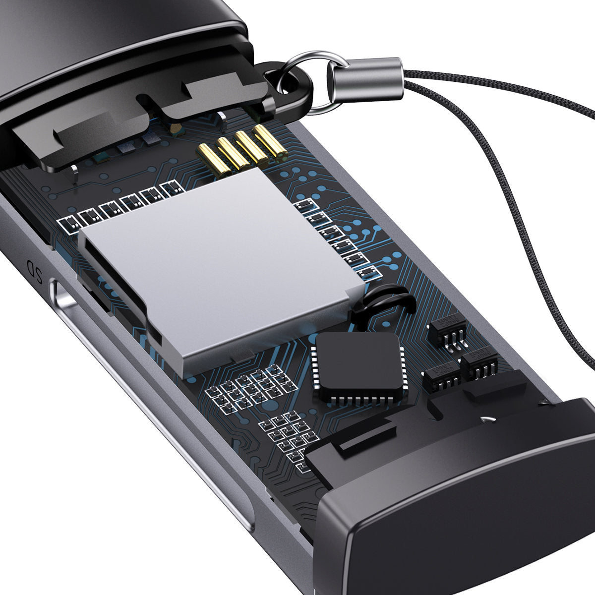 Baseus USB 3.0 Kartenleser | SD & microSD | Plug & Play | Grau