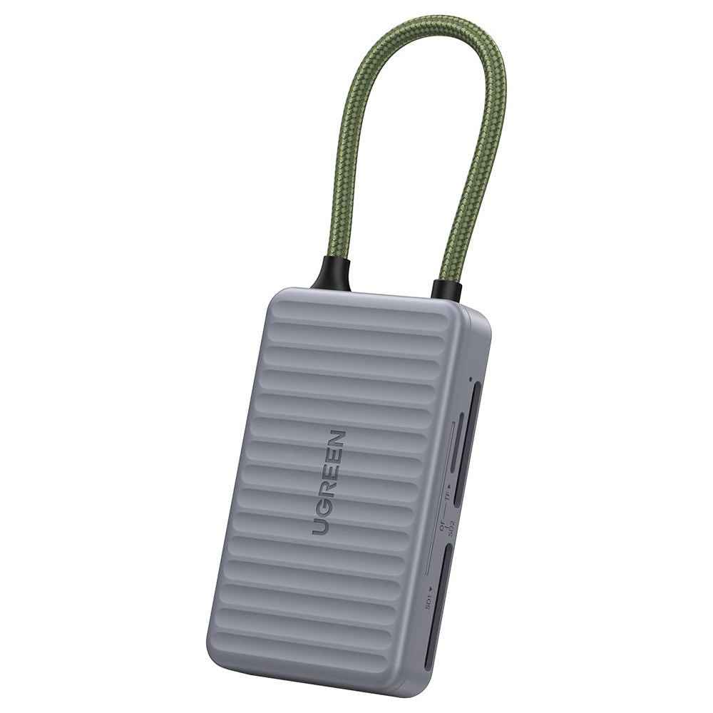 USB-C Kartenleser mit Organizer UGREEN 55886, 2 x SD - microSD, Grau