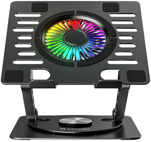 WZK CoolBase Laptop-Kühler für 10–16 Zoll, RGB, Schwarz