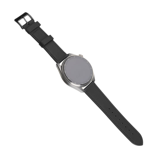 Bracelet en cuir Fixed pour Huawei Watch / Xiaomi Watch Series, 22mm, Noir.