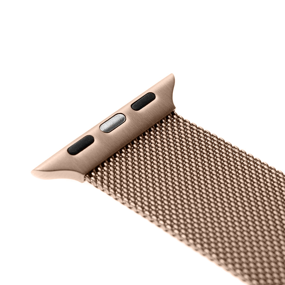 Bracelet Fixed Mesh pour Apple Watch 42mm / 41mm / 40mm / 38mm Series, Rose Doré