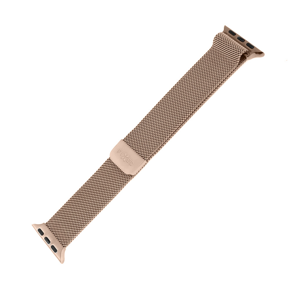 Bracelet Fixed Mesh pour Apple Watch 42mm / 41mm / 40mm / 38mm Series, Rose Doré