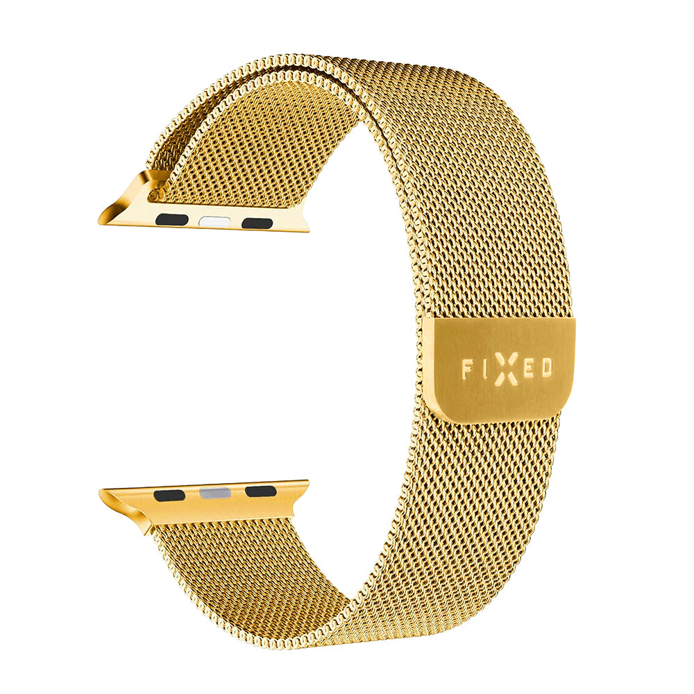 Bracelet Fixed Mesh pour Apple Watch 49mm / 46mm / 45mm / 44mm / 42mm Series, Doré