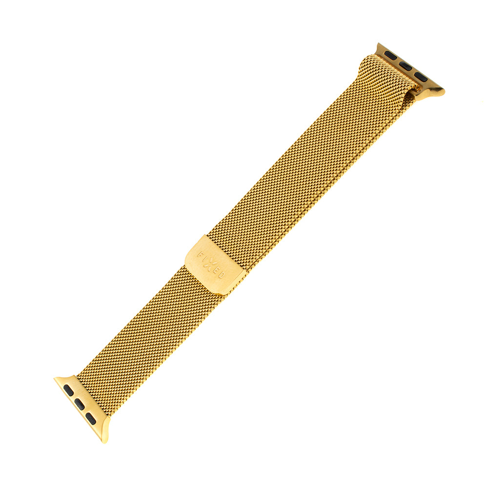 Bracelet Fixed Mesh pour Apple Watch 49mm / 46mm / 45mm / 44mm / 42mm Series, Doré