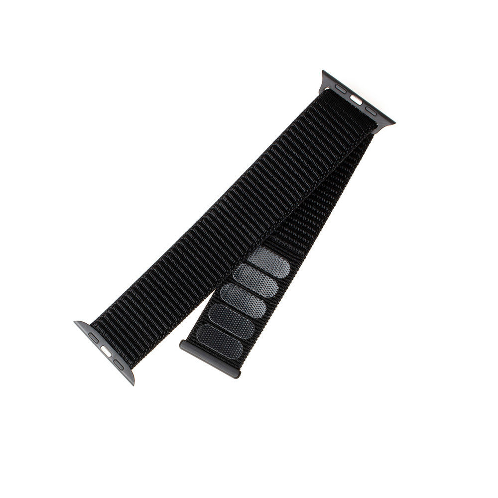 Fixed Nylon Strap for Apple Watch 49mm / 46mm / 45mm / 44mm / 42mm Series, Black