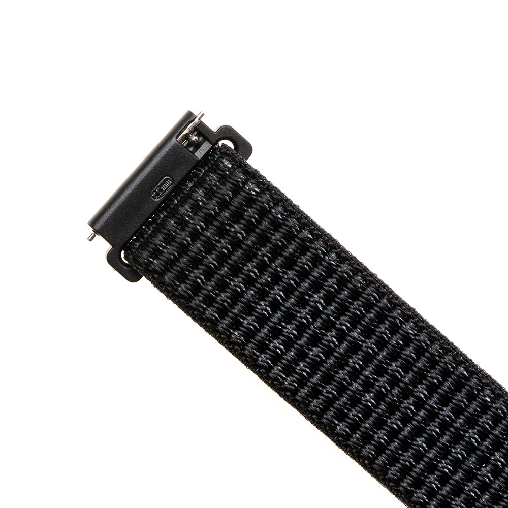 Cinturino Fixed Nylon per Huawei Watch / Xiaomi Watch Series, 22mm, Nero Opaco