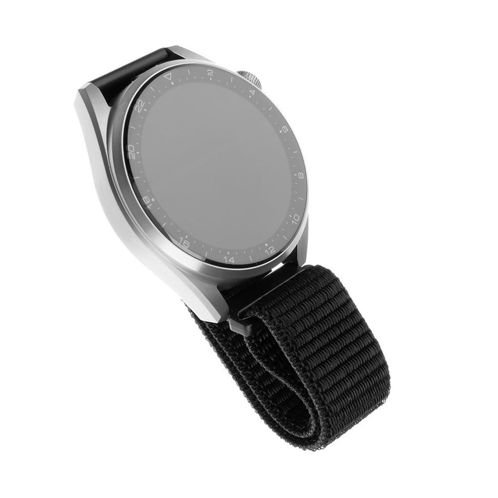 Fixed Nylon Armband für Samsung Galaxy Watch / Huawei Watch Series, 20mm, Schwarz