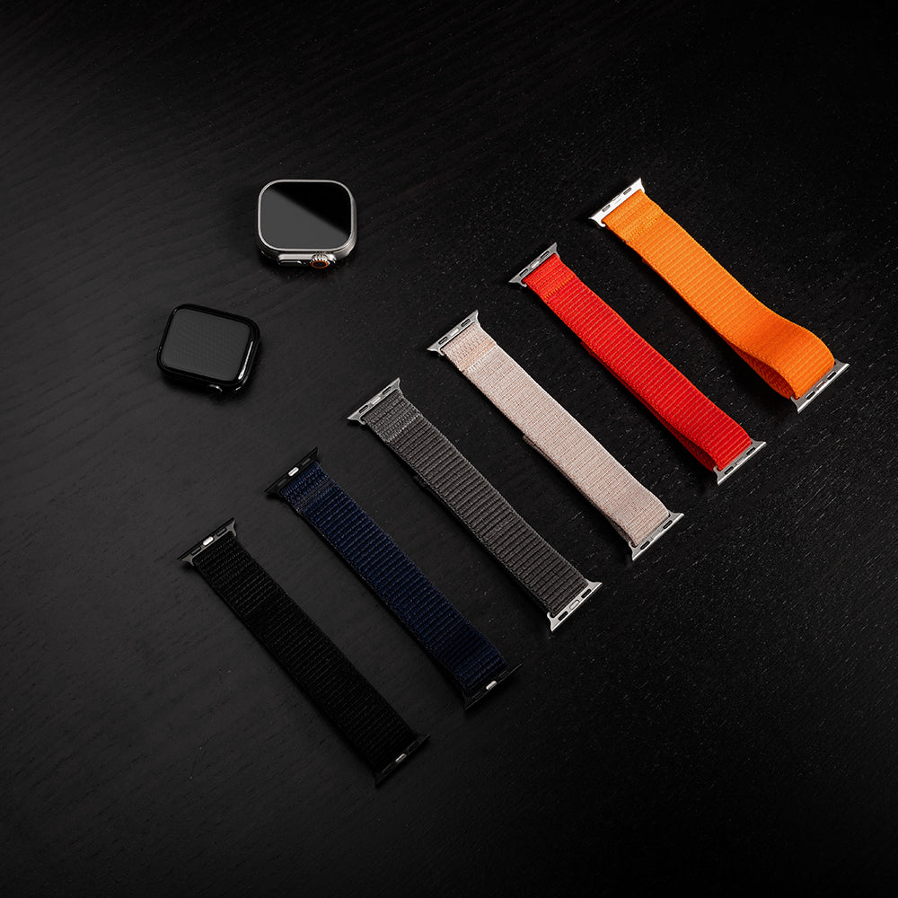 Fixed Nylon Sporty Armband für Apple Watch 42mm / 41mm / 40mm / 38mm Serie, Dunkelblau