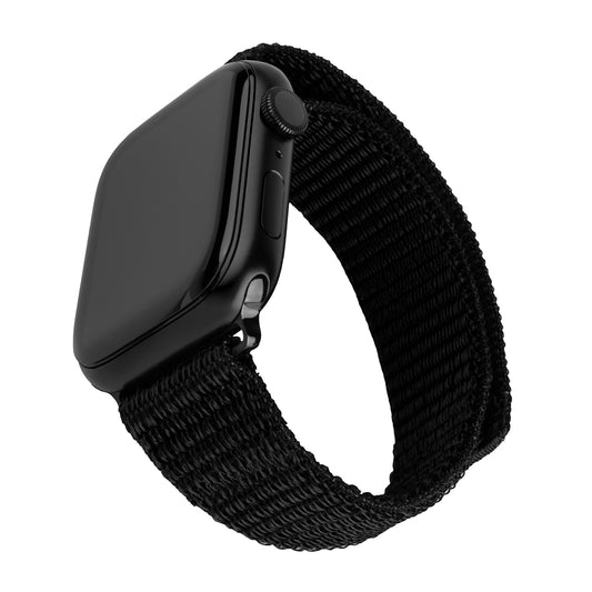 Cinturino Fixed Nylon Sporty per Apple Watch 49mm / 46mm / 45mm / 44mm / 42mm Series, Nero