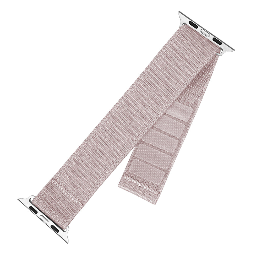 Bracelet Fixed Nylon Sporty pour Apple Watch 49mm / 46mm / 45mm / 44mm / 42mm Series, Rose Doré