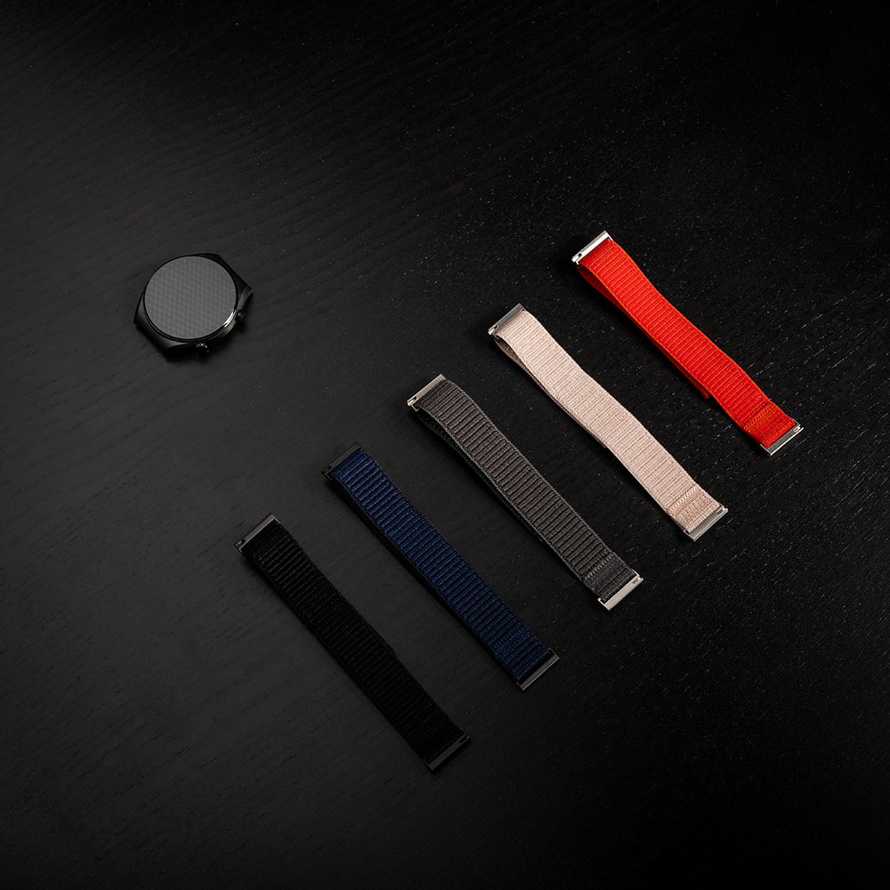 Bracelet Fixed Nylon Sporty pour Huawei Watch / Xiaomi Watch Series, 22mm, Noir