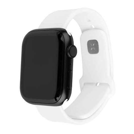 Cinturino Fixed Silicone Sporty per Apple Watch 49mm / 46mm / 45mm / 44mm / 42mm Series, Bianco