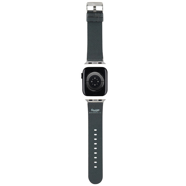 Cinturino Hello Kitty Leather Kitty Head per Apple Watch 42mm / 41mm / 40mm / 38mm Series, Nero