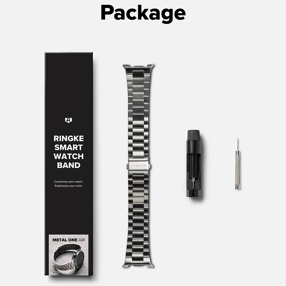 Bracelet Ringke Metal One Air pour Samsung Galaxy Watch8 / Watch8 Classic Series, Argenté