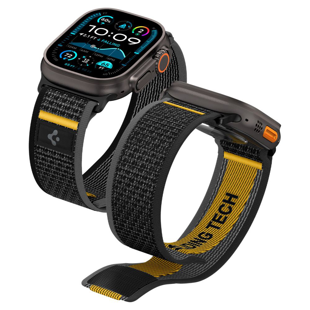 Spigen Athlex Air Armband für Apple Watch 49mm / 46mm / 45mm / 44mm Serie, Schwarz AMP09033