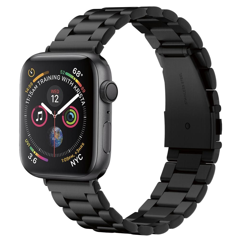 Bracelet Spigen Modern Fit pour Apple Watch 49mm / 46mm / 45mm / 44mm / 42mm Series, Noir 062MP25403