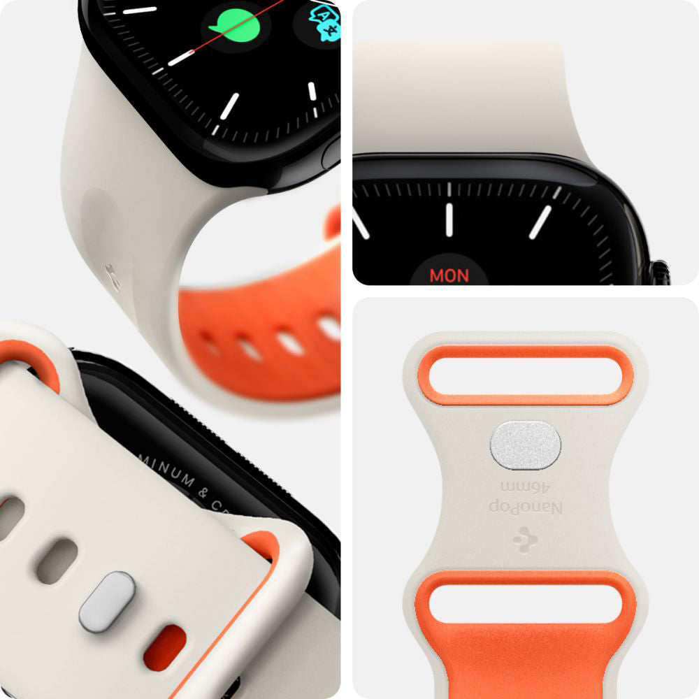 Bracelet Spigen Nano Pop pour Apple Watch 42mm / 41mm / 40mm / 38mm Series, Beige