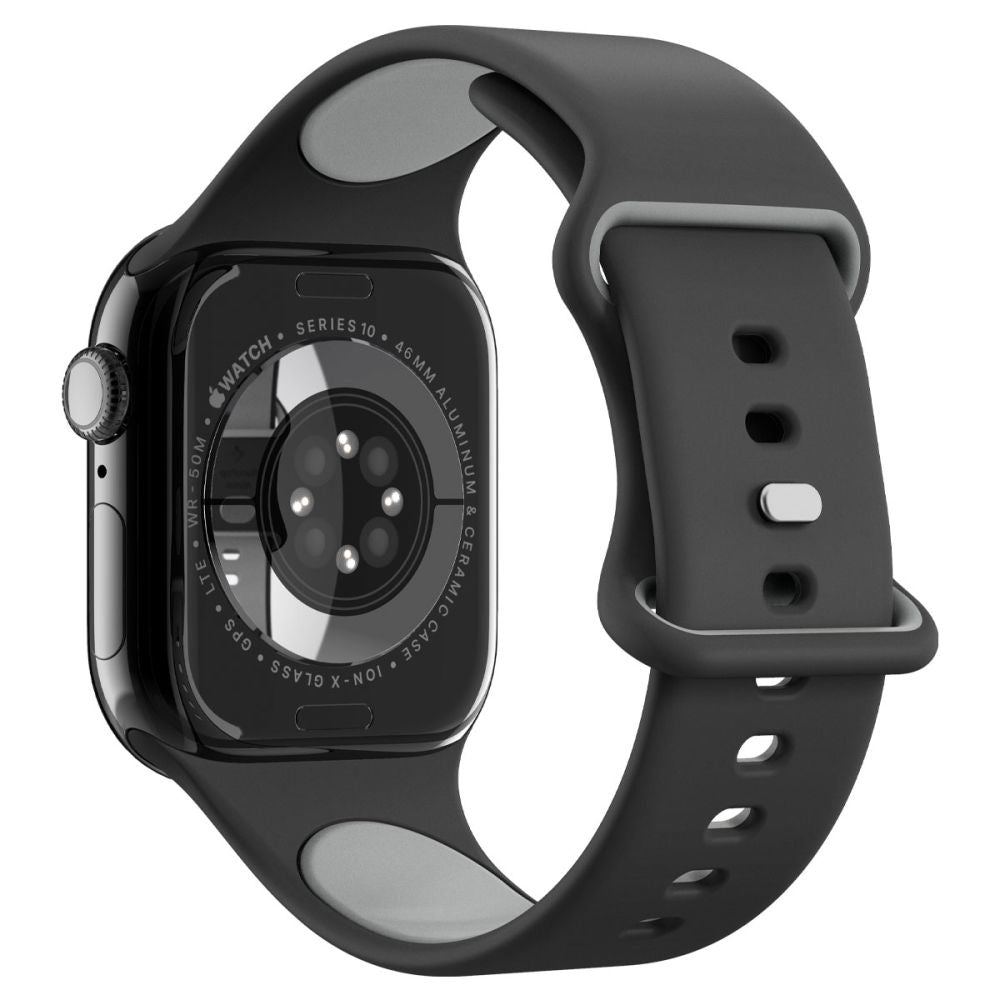 Spigen Nano Pop Armband für Apple Watch 49mm / 46mm / 45mm / 44mm / 42mm Serie, Schwarz AMP09321