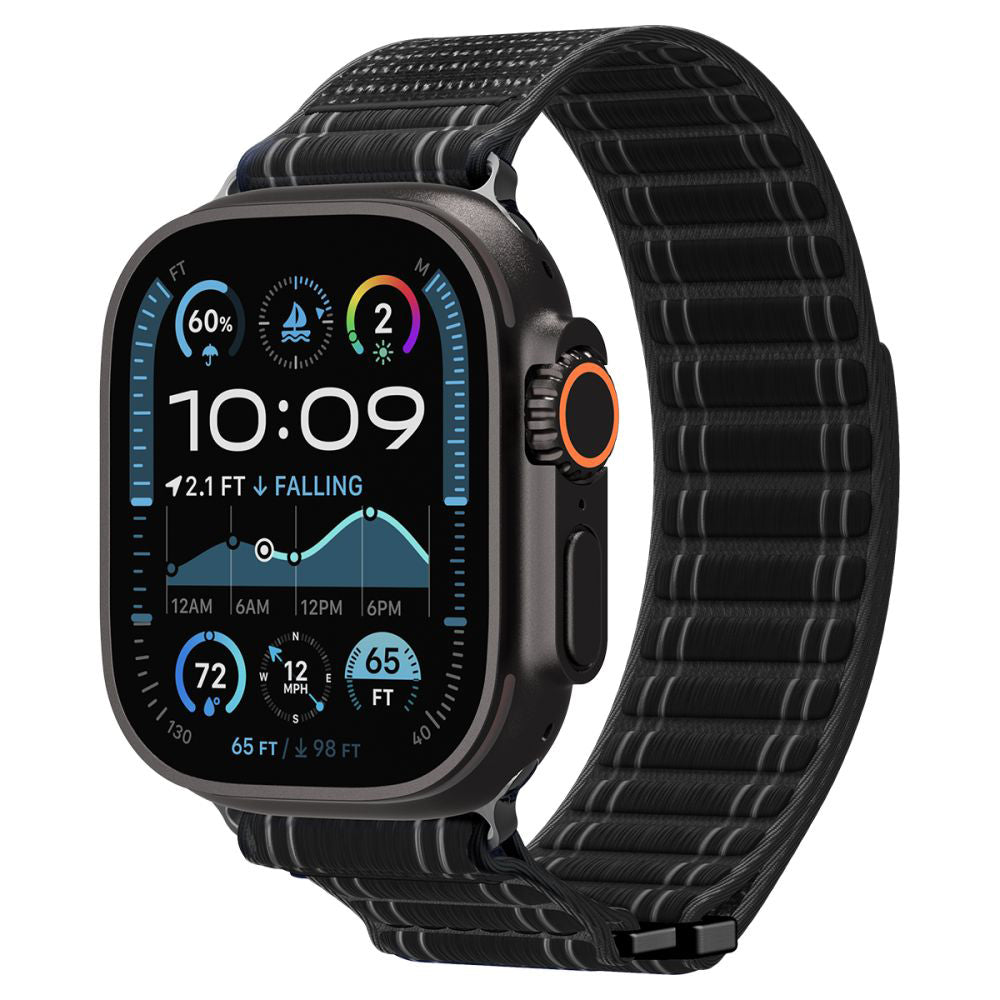 Spigen WBF0 Armband für Apple Watch 49mm / 46mm / 45mm / 44mm Serie, Schwarz AMP10141