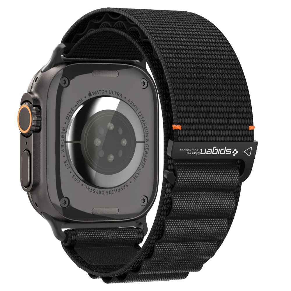 Bracelet Spigen WBF1 pour Apple Watch 49mm / 46mm / 45mm / 44mm Series, Noir AMP10144