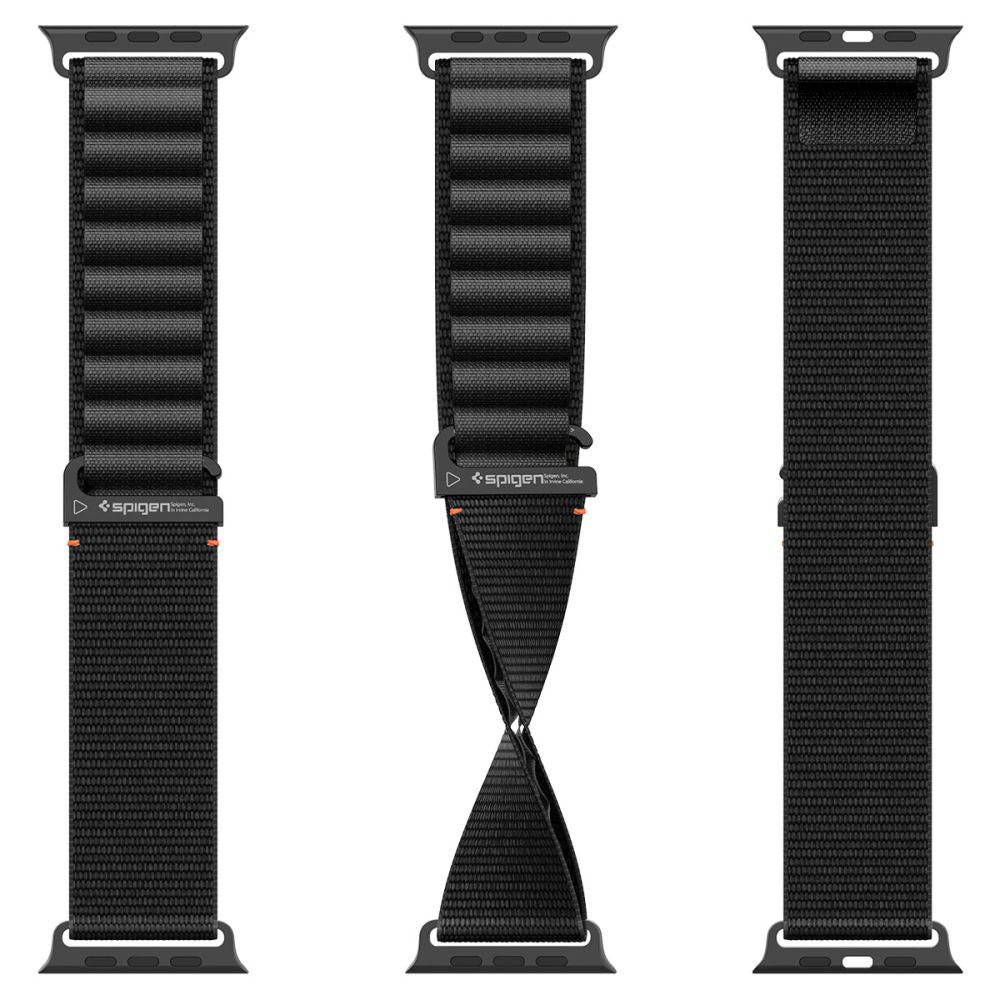 Bracelet Spigen WBF1 pour Apple Watch 49mm / 46mm / 45mm / 44mm Series, Noir AMP10144