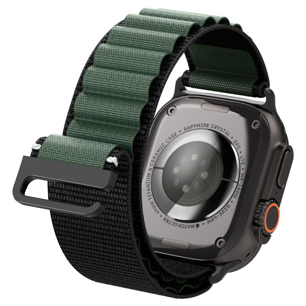 Bracelet Spigen WBF1 pour Apple Watch 49mm / 46mm / 45mm / 44mm Series, Noir Vert AMP10223