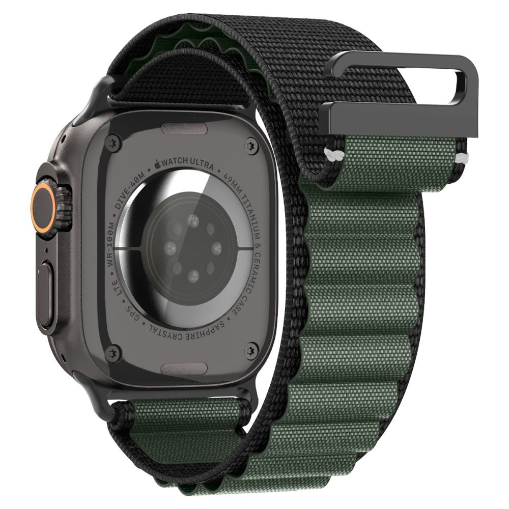 Bracelet Spigen WBF1 pour Apple Watch 49mm / 46mm / 45mm / 44mm Series, Noir Vert AMP10223