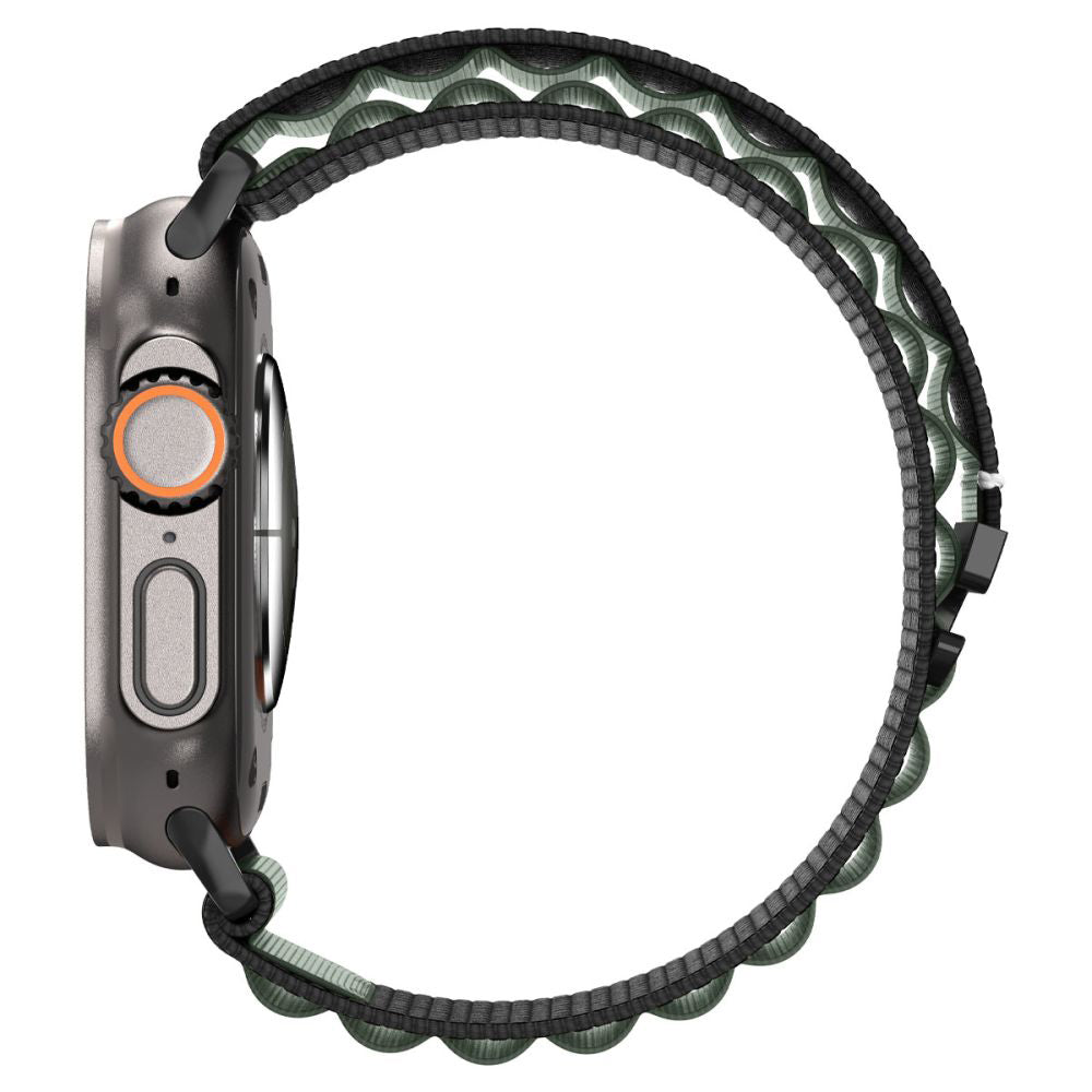 Bracelet Spigen WBF1 pour Apple Watch 49mm / 46mm / 45mm / 44mm Series, Noir Vert AMP10223