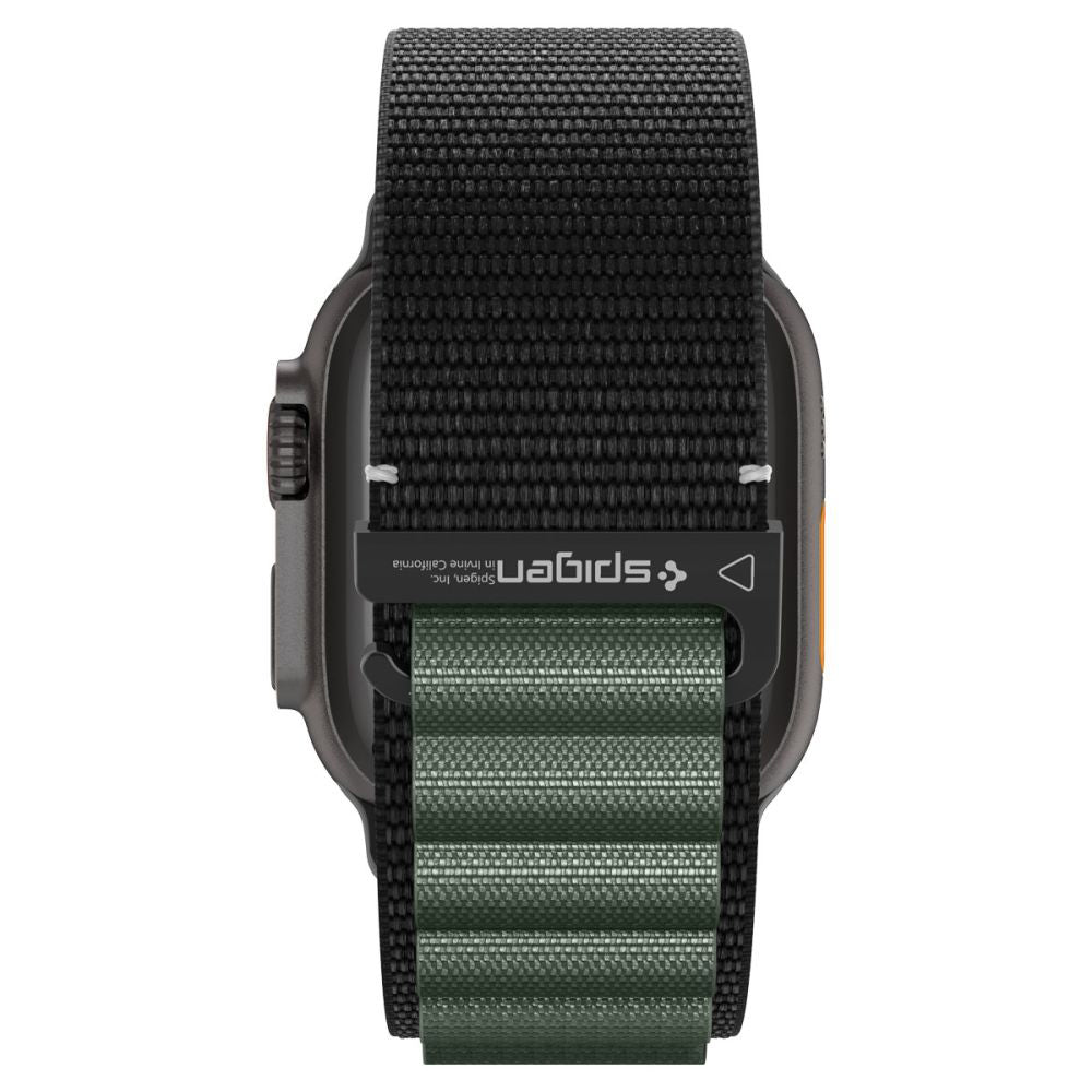 Bracelet Spigen WBF1 pour Apple Watch 49mm / 46mm / 45mm / 44mm Series, Noir Vert AMP10223