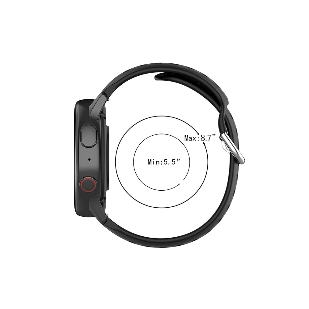 Techsuit W004 Armband für Samsung Galaxy Watch / Huawei Watch Series, 22mm, Schwarz