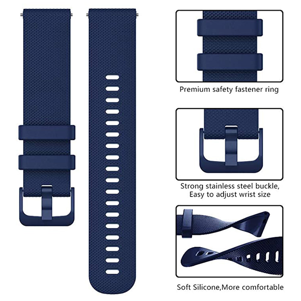 Cinturino Techsuit W006 per Samsung Galaxy Watch / Huawei Watch Series, 20mm, Blu