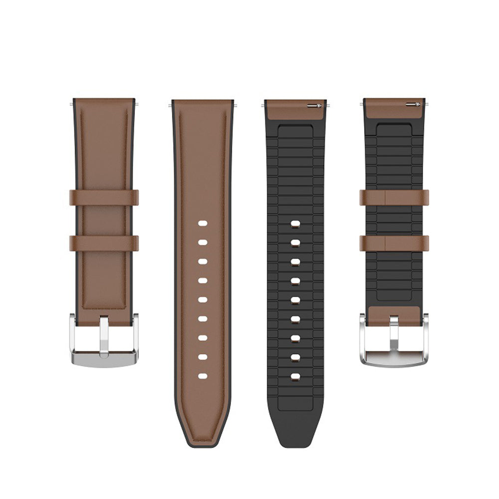 Techsuit W007 Armband für Samsung Galaxy Watch / Huawei Watch Series, 20mm, Braun