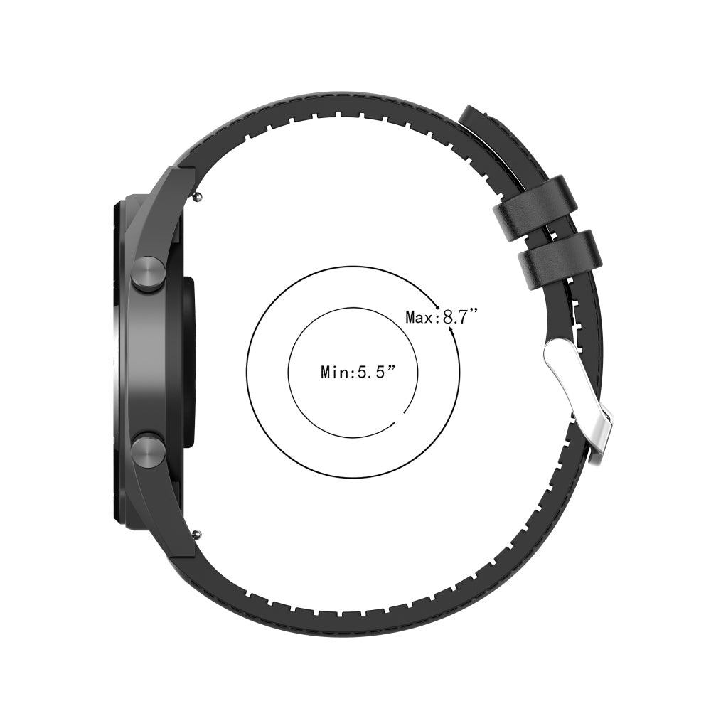 Bracelet Techsuit W007 pour Samsung Galaxy Watch / Huawei Watch Series, 22mm, Noir